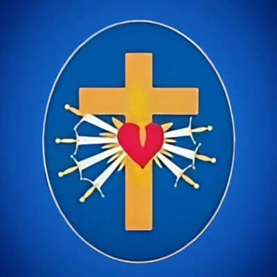 Logotipo de la Cofrad&iacute;a de Nuestra Se&ntilde;ora de las Angustias (Paso Azul), Cuevas del Almanzora (Semana Santa)."